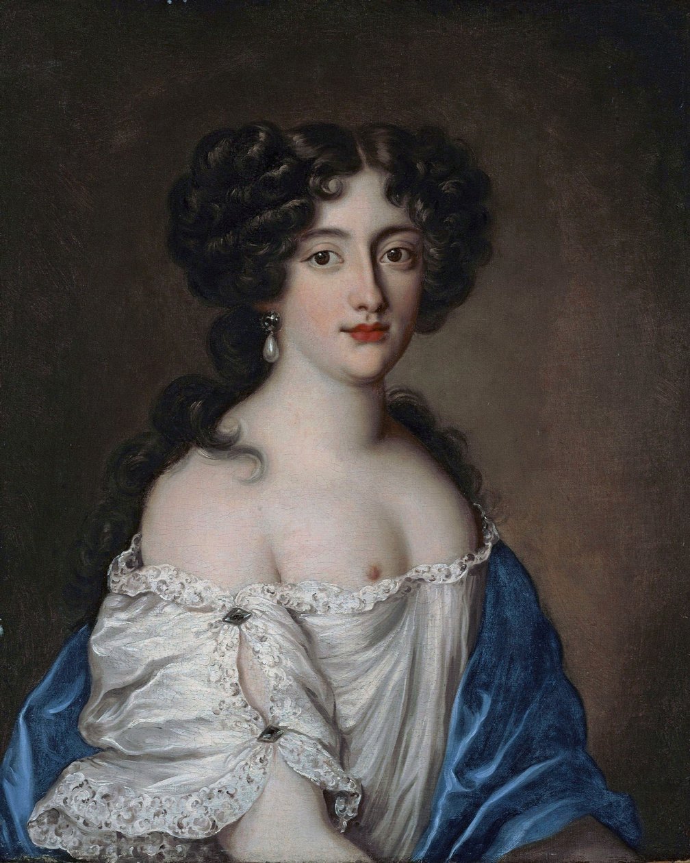 French: Portrait de Hortense Mancini, duchesse de Mazarin, comme Aphrodite Portrait of Hortense Mancini (1646-1699), duchesse de Mazarin, as Aphrodite - Jacob Ferdinand Voet