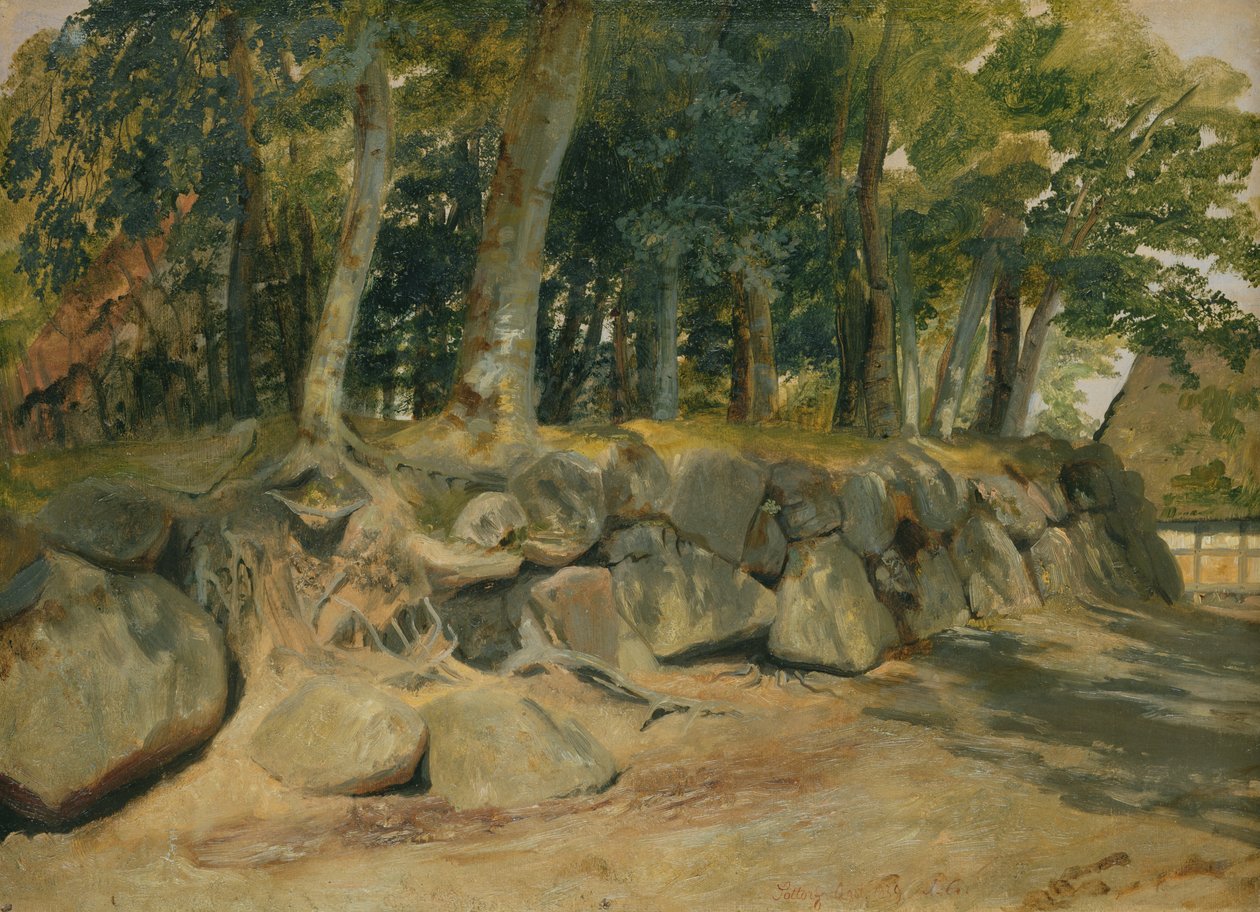 Le mur de pierre à Sottorf, 1839 - Jacob Gensler