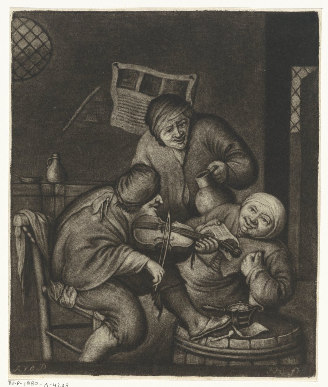 Deux hommes et un violoniste - Jacob Hoolaart