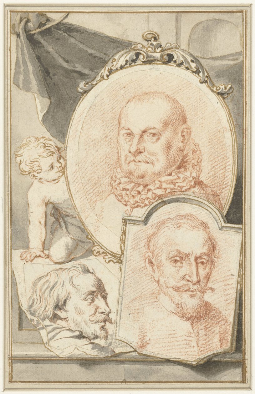 Portraits de Roelant Savery, Frans Snijders et Theodoor Rombouts - Jacob Houbraken