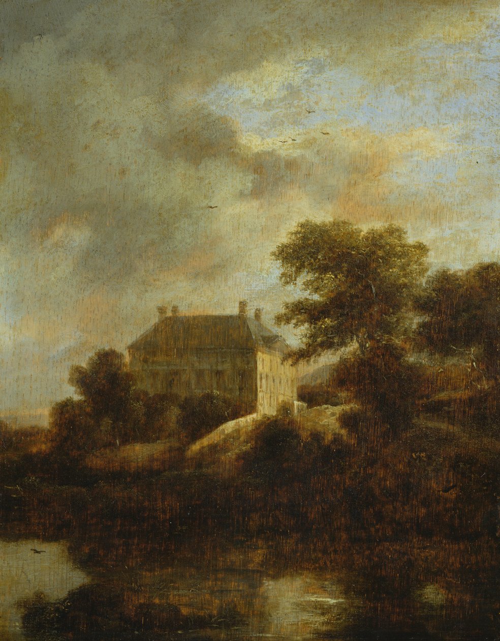 Paysage avec maison de campagne - Jacob van Ruisdael