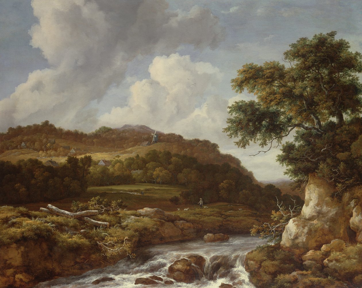 Paysage montagneux avec un torrent - Jacob van Ruisdael
