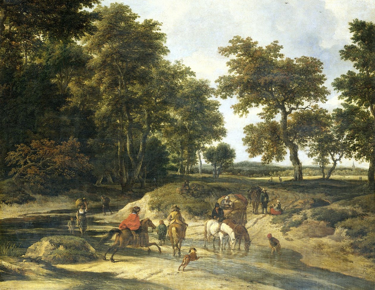 Le gué - Jacob Isaakszoon van Ruysdael