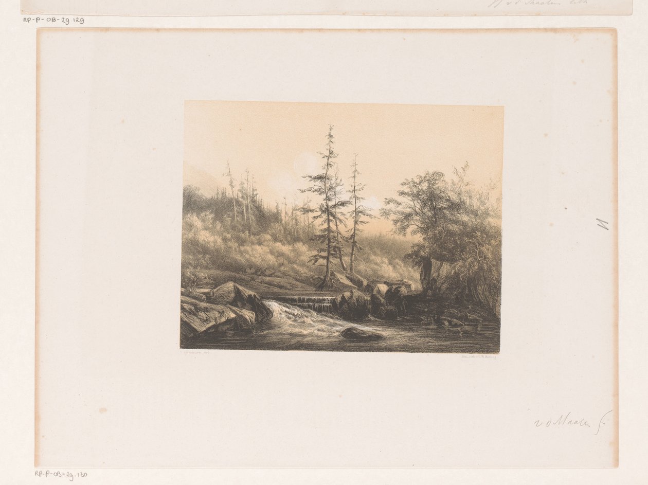 Paysage forestier avec rivière - Jacob Jan van der Maaten (attributed to)