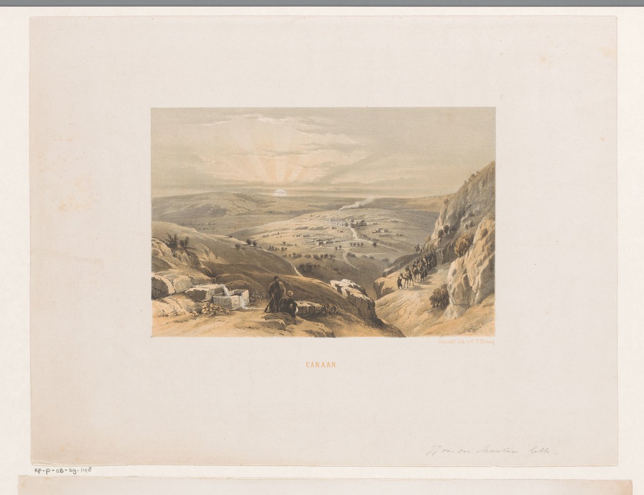Vue sur Canaan au lever du soleil - Jacob Jan van der Maaten (attributed to)