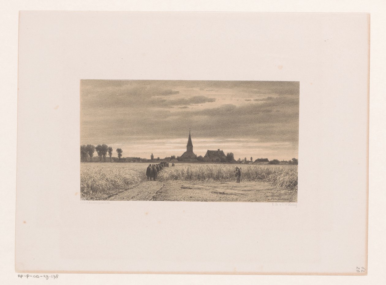 Cortège funèbre dans un champ de blé - Jacob Jan van der Maaten