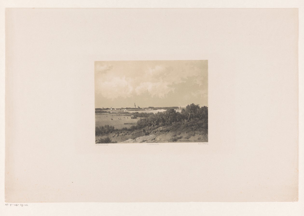 Paysage avec village à l