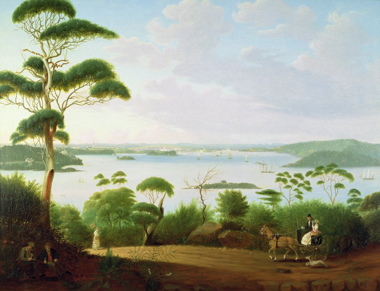 Port de Sydney regardant vers Sydney, 1848 - Jacob Janssen