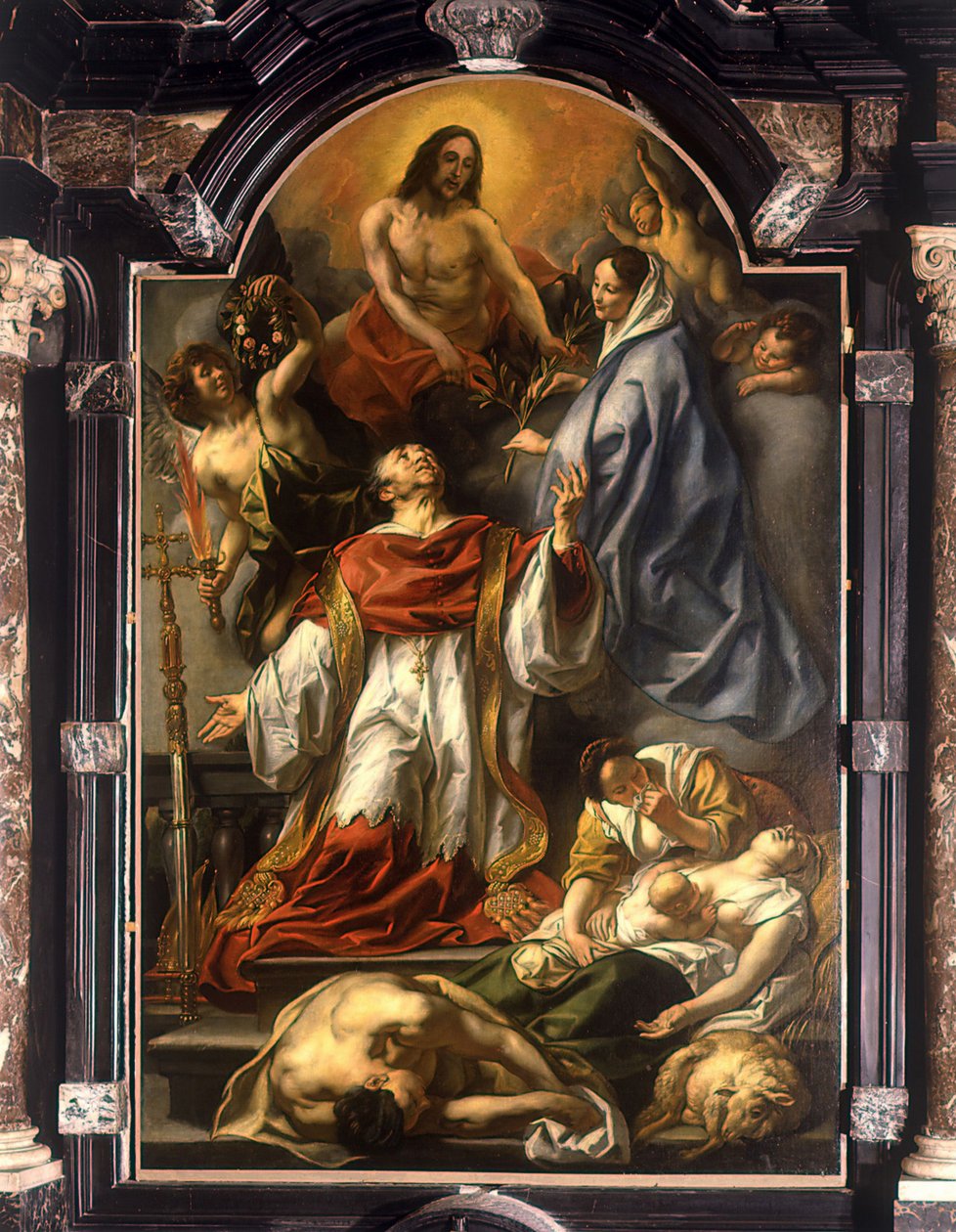 Néerlandais : St. Carolus Borromeus intercède pour les pestiférés Carolus Borromeus intercède pour les pestiférés - Jacob Jordaens