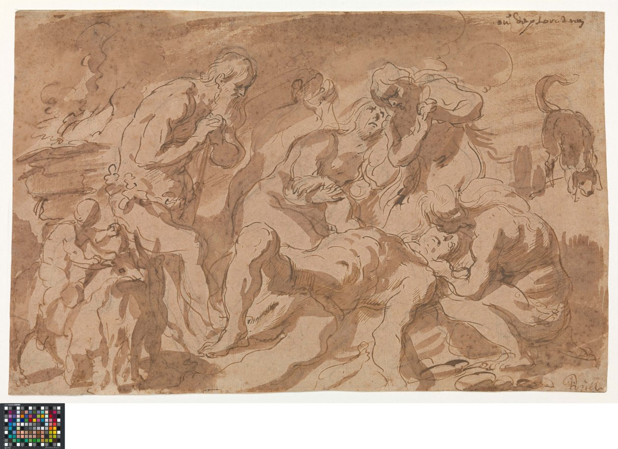 Allemand : Die Beweinung Abels
Néerlandais : De bewening van Abel - Jacob Jordaens