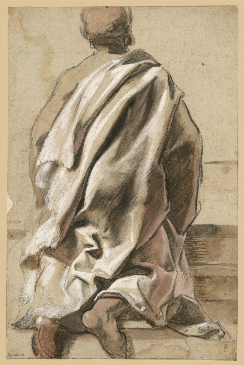 Étude de vêtement pour un apôtre agenouillé - Jacob Jordaens