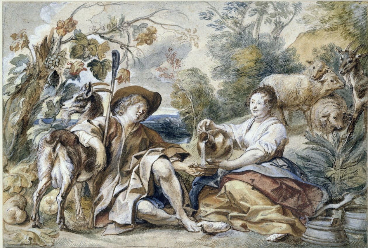 Couple de bergers - Jacob Jordaens