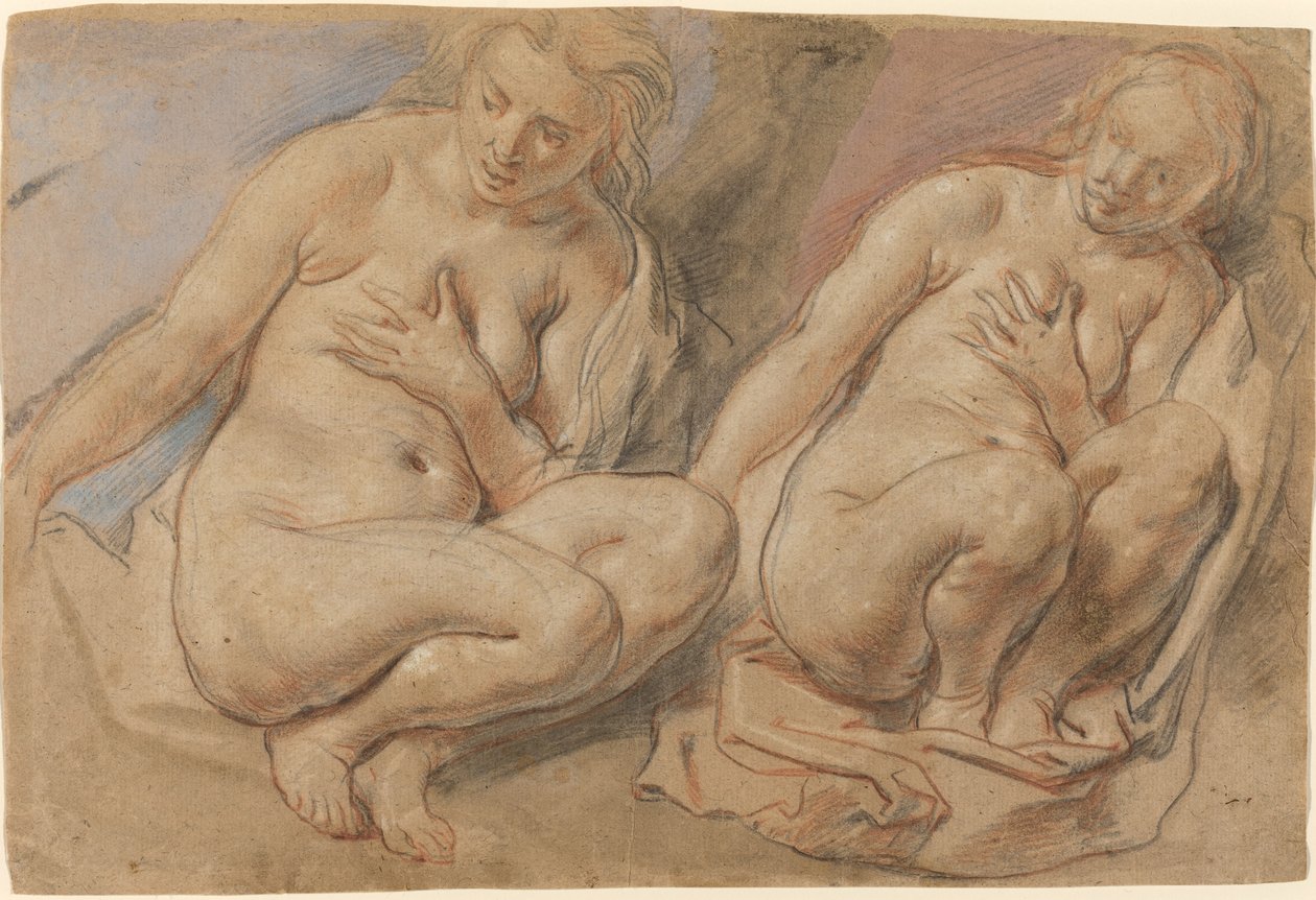 Suzanne accroupie - Jacob Jordaens