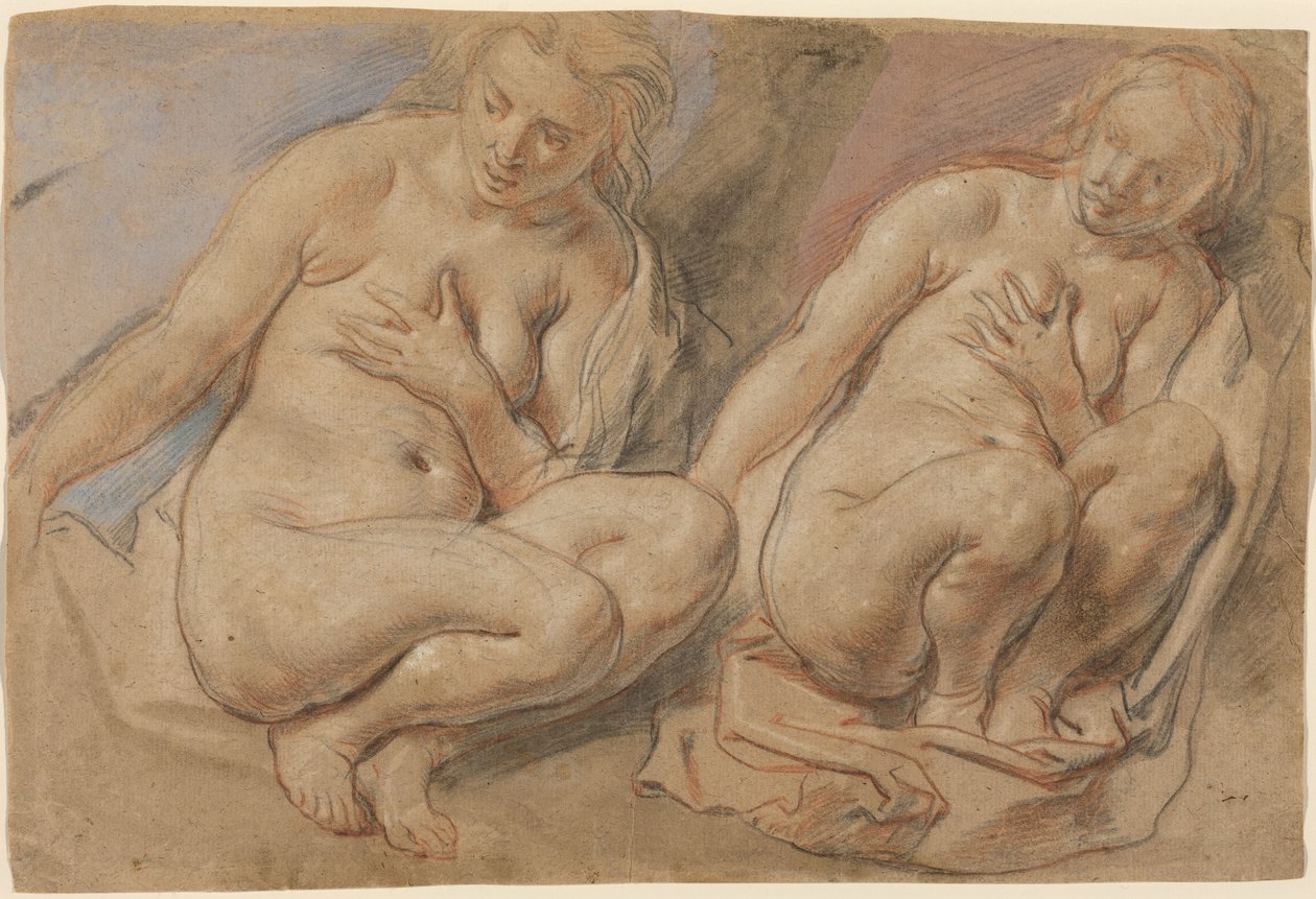 Suzanne accroupie - Jacob Jordaens