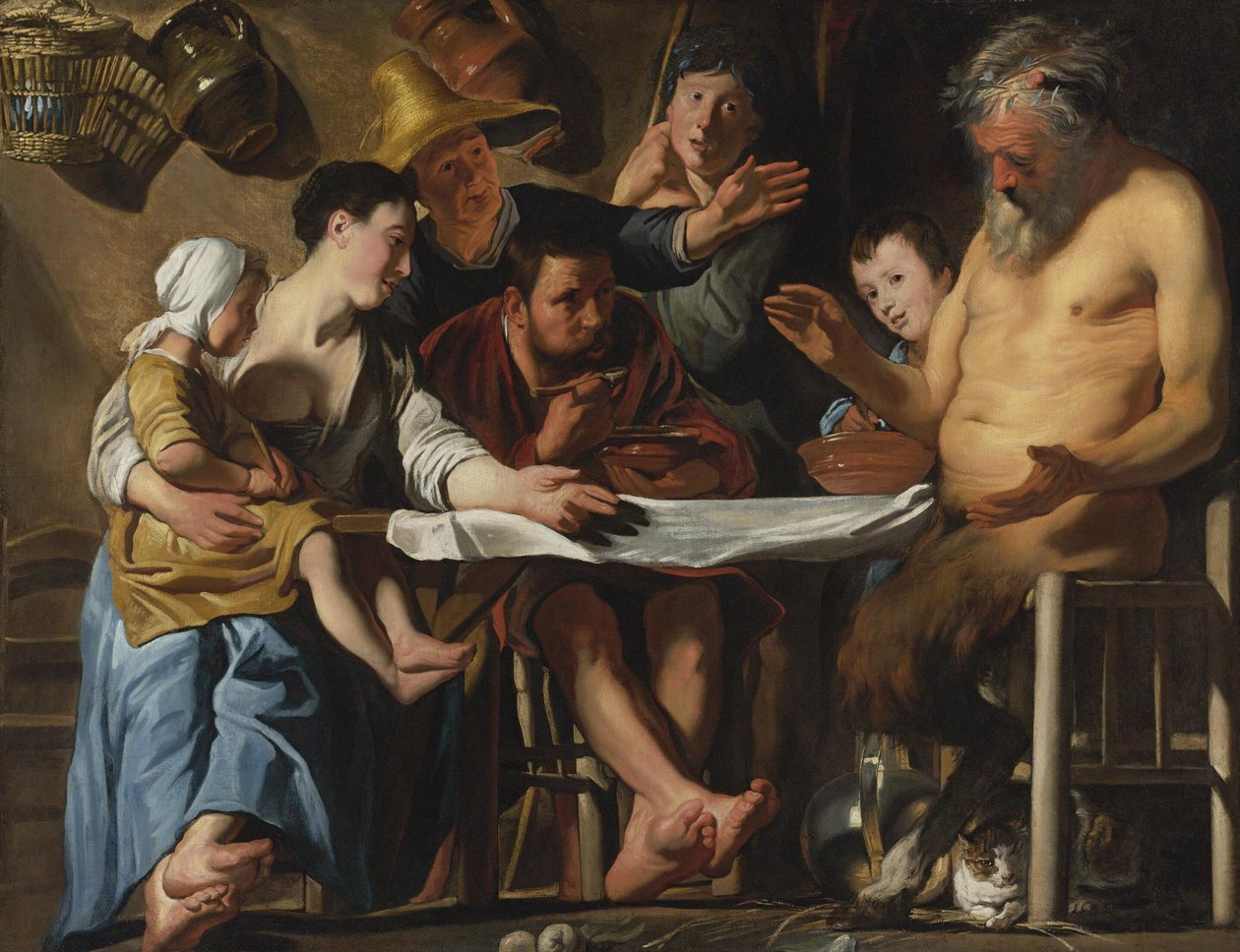 Le satyre et la famille paysanne - Jacob Jordaens
