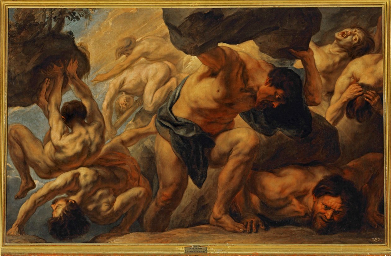 La défaite des Titans ... (peinture sur toile) - Jacob Jordaens