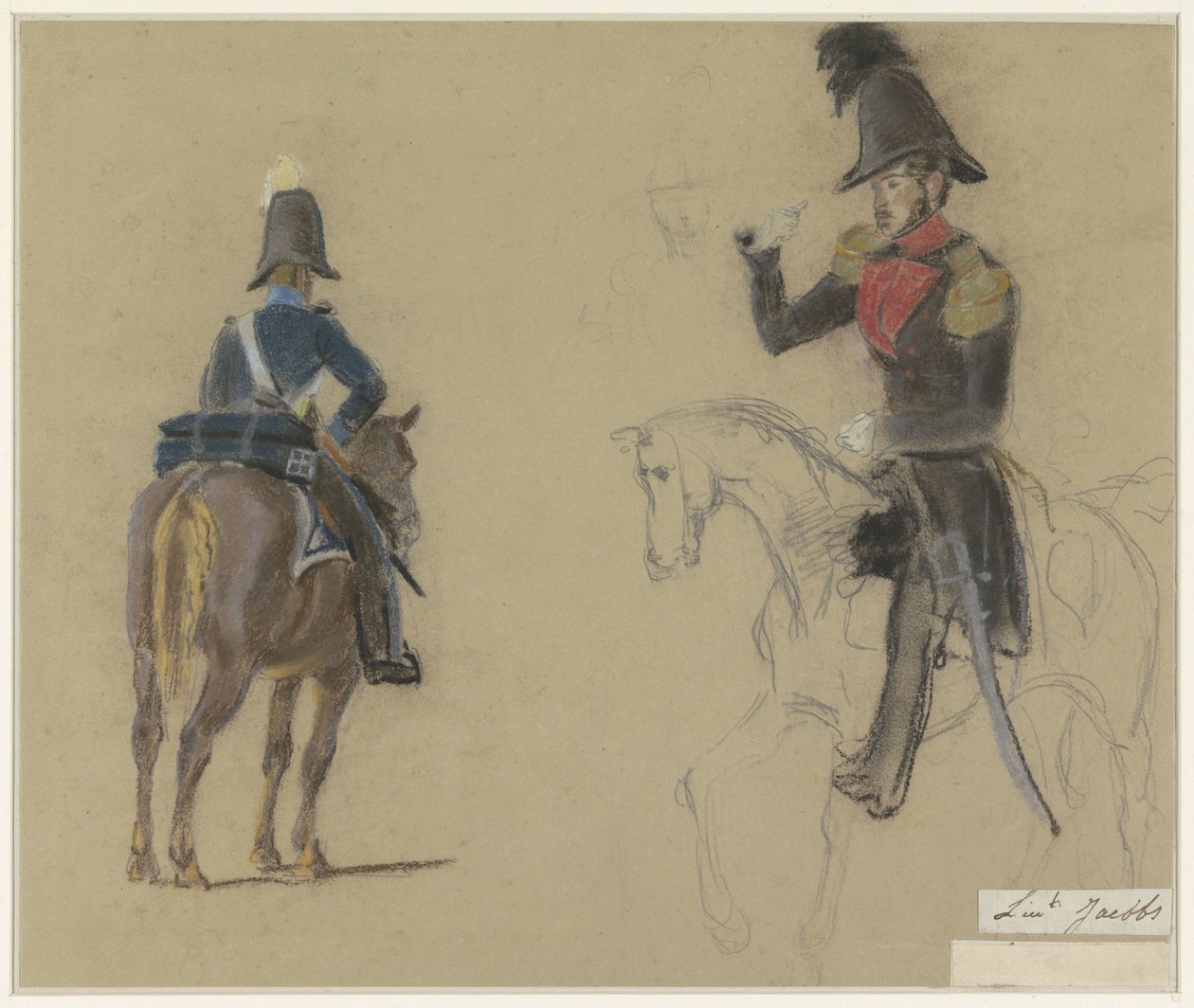 Portrait du lieutenant Jacobs, à cheval - Jacob Joseph Eeckhout