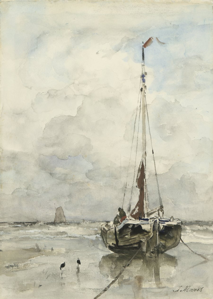 Visserspink sur la plage - Jacob Maris