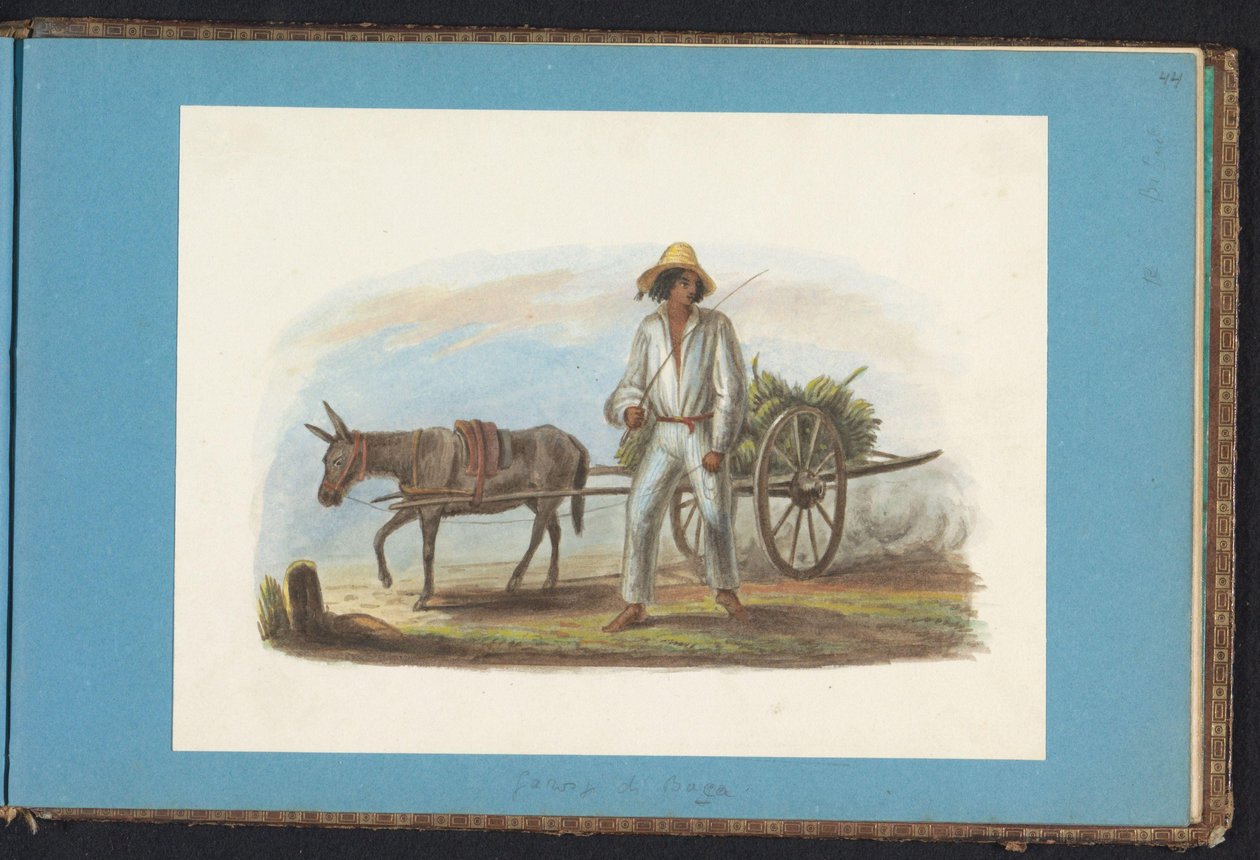 Homme avec une charrette de bananes - Jacob Marius Adriaan Martini van Geffen