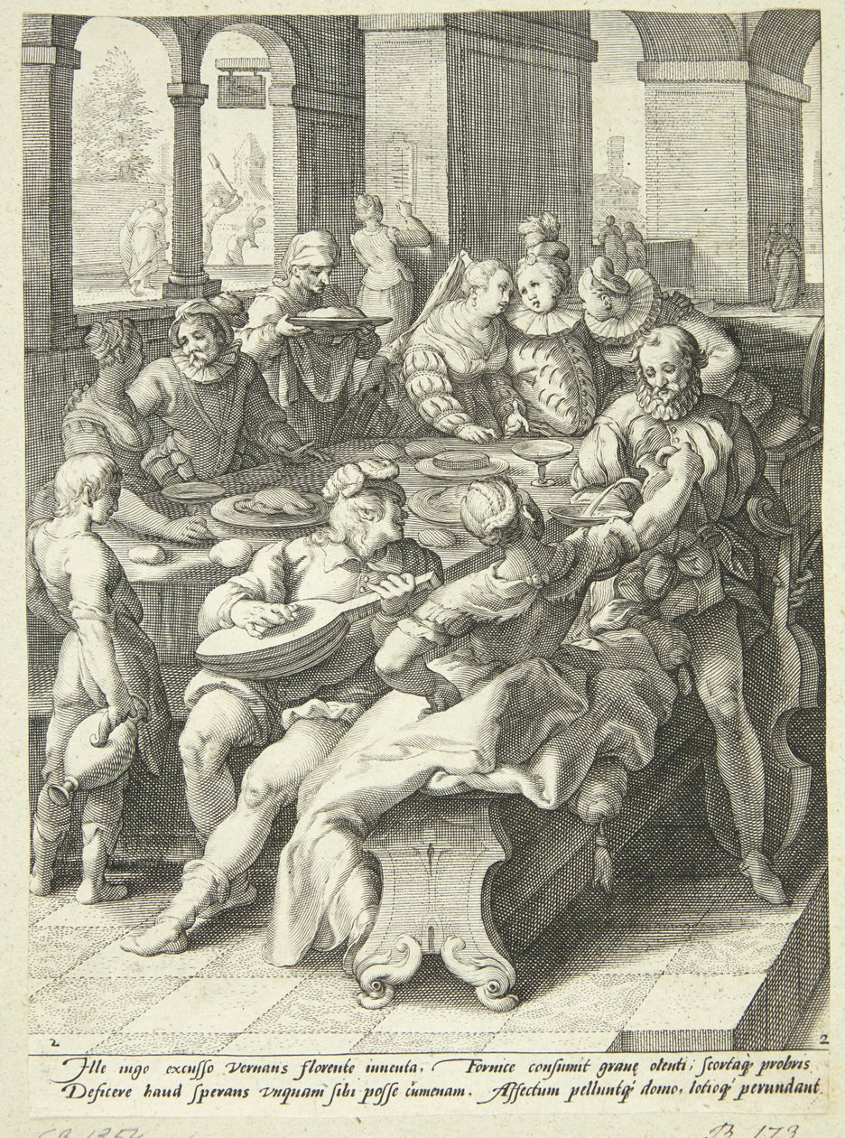 Le fils prodigue dilapide sa fortune - Jacob Matham