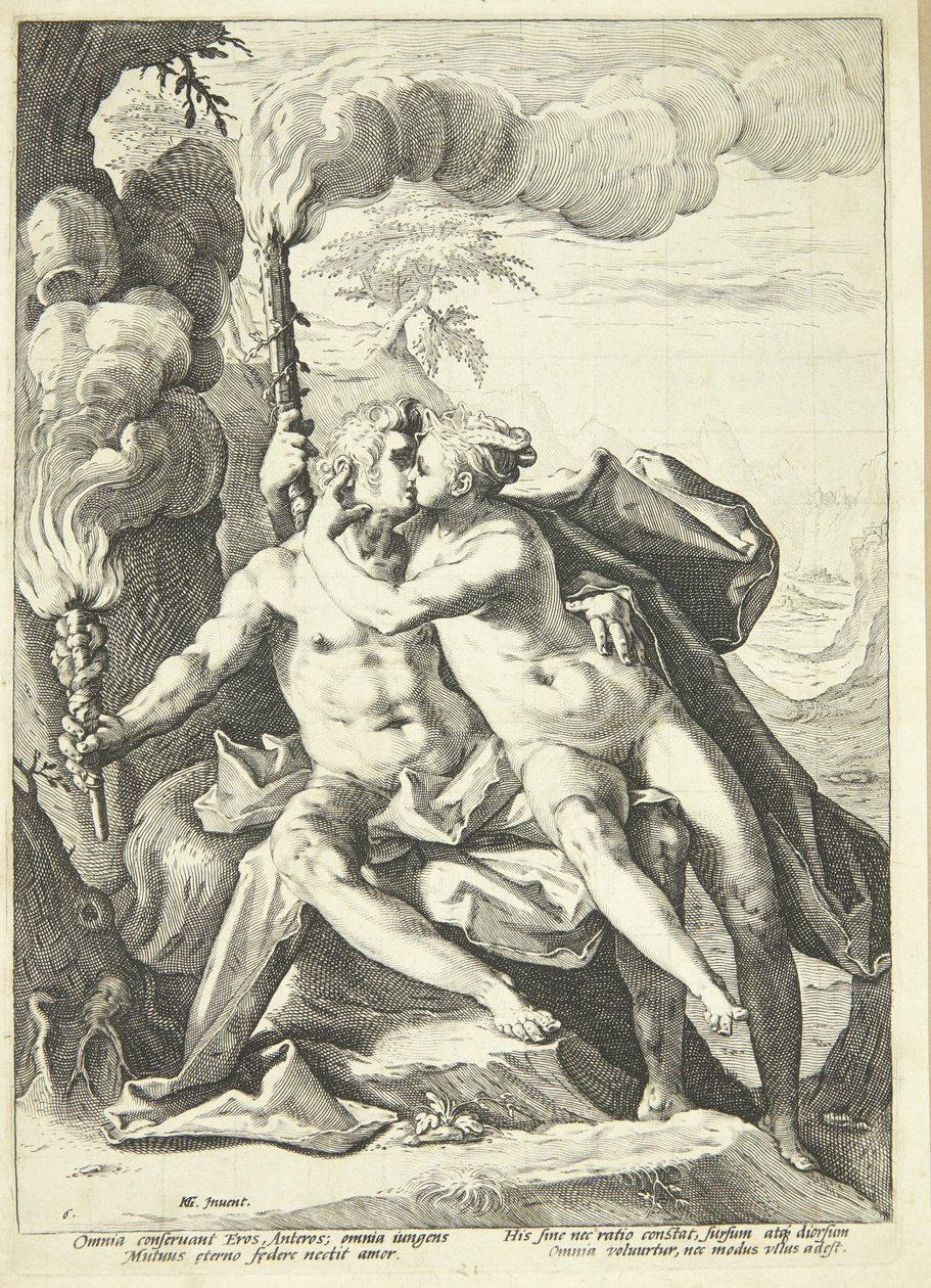 Éros et Antéros - Jacob Matham