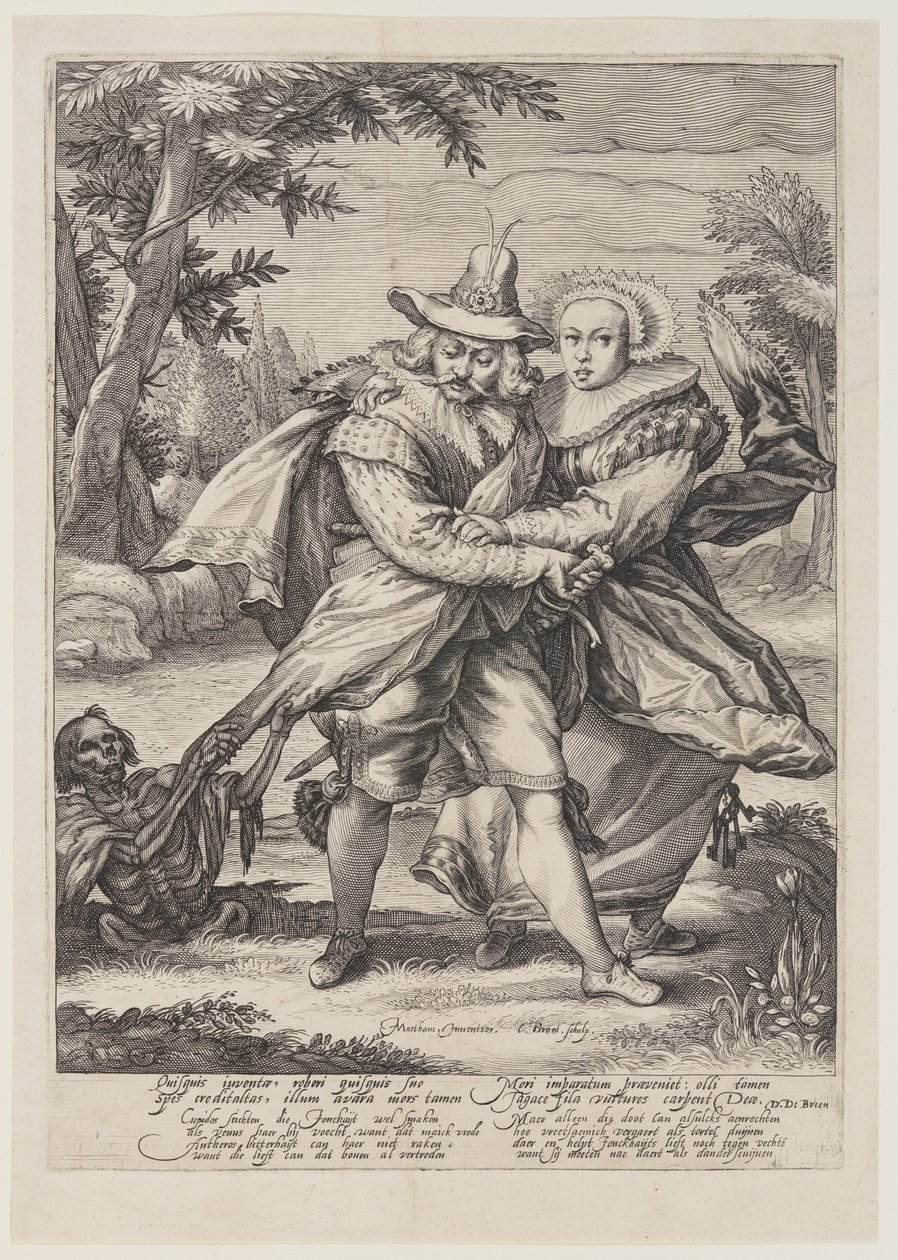 Les amants surpris par la mort - Jacob Matham