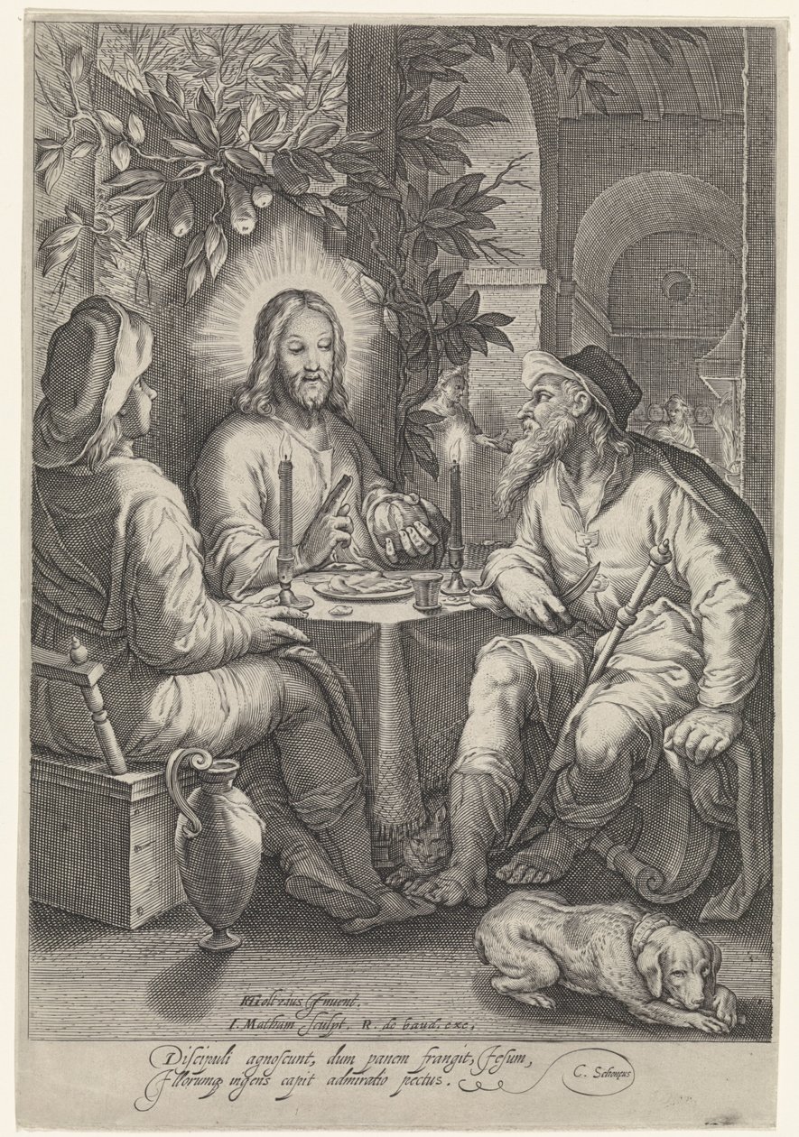 Repas à Emmaüs - Jacob Matham