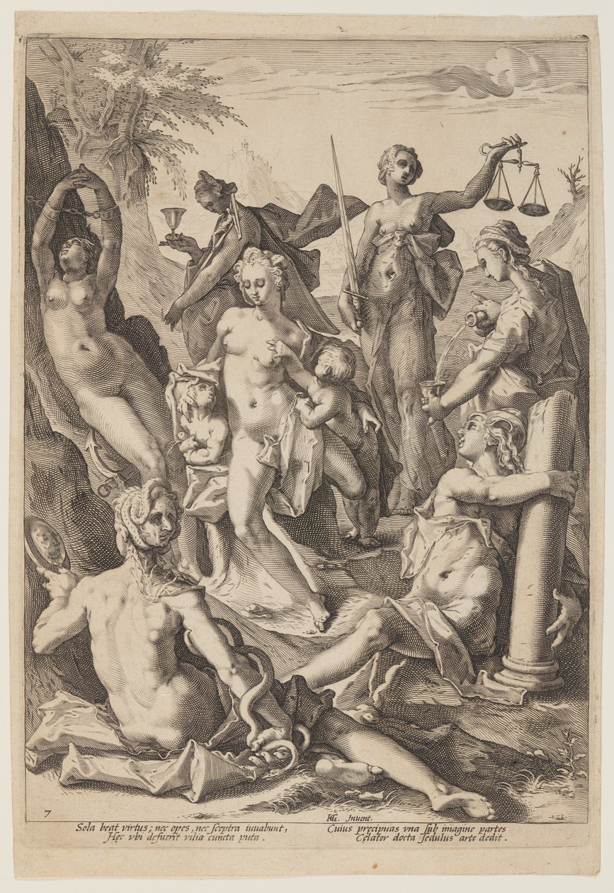 Les sept vertus - Jacob Matham