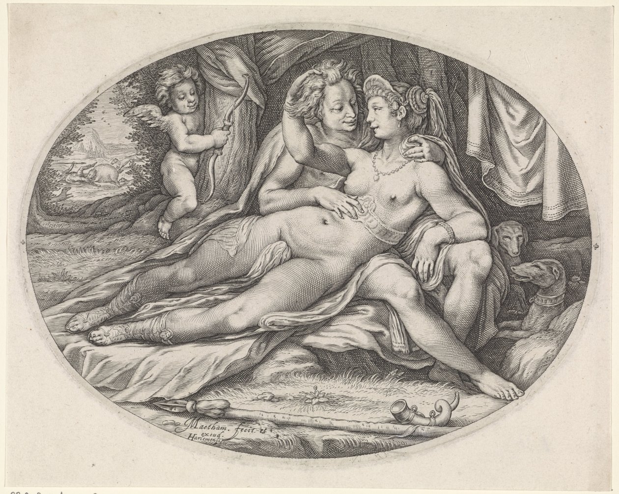 Vénus et Adonis - Jacob Matham