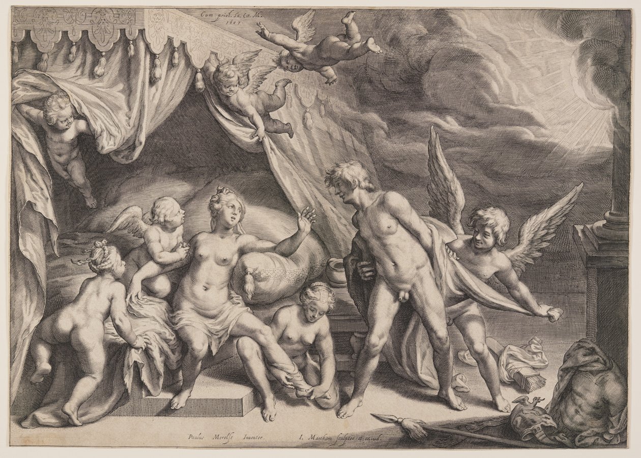 Vénus et Mars découvertes par Apollo - Jacob Matham