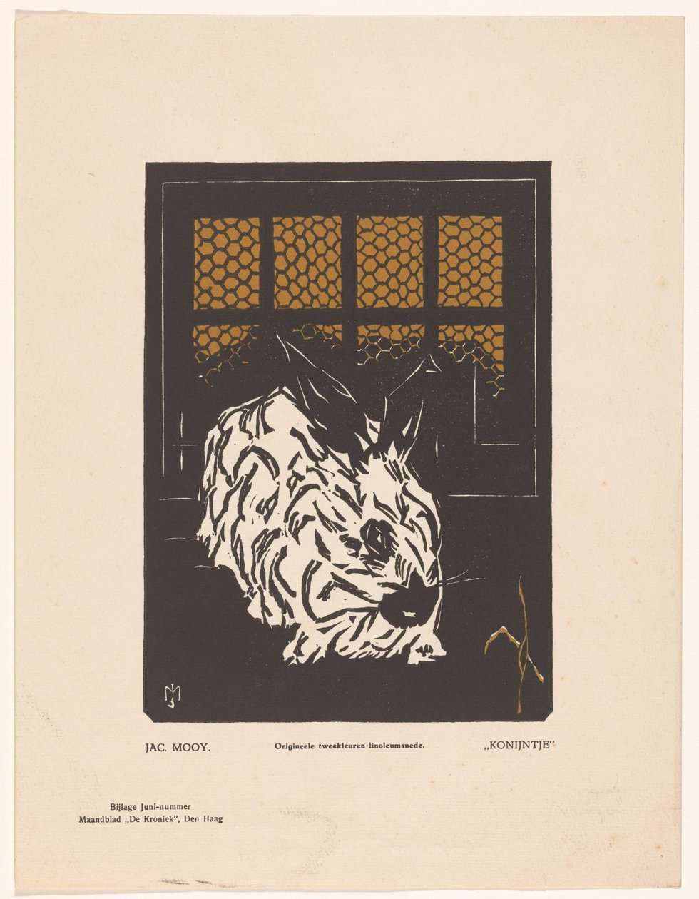 Lapin dans une cage (Konijntje) - Jacob  Mooij