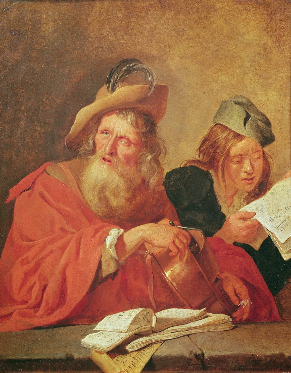 Le joueur de vielle, 1678 - Jacob Toorenvliet