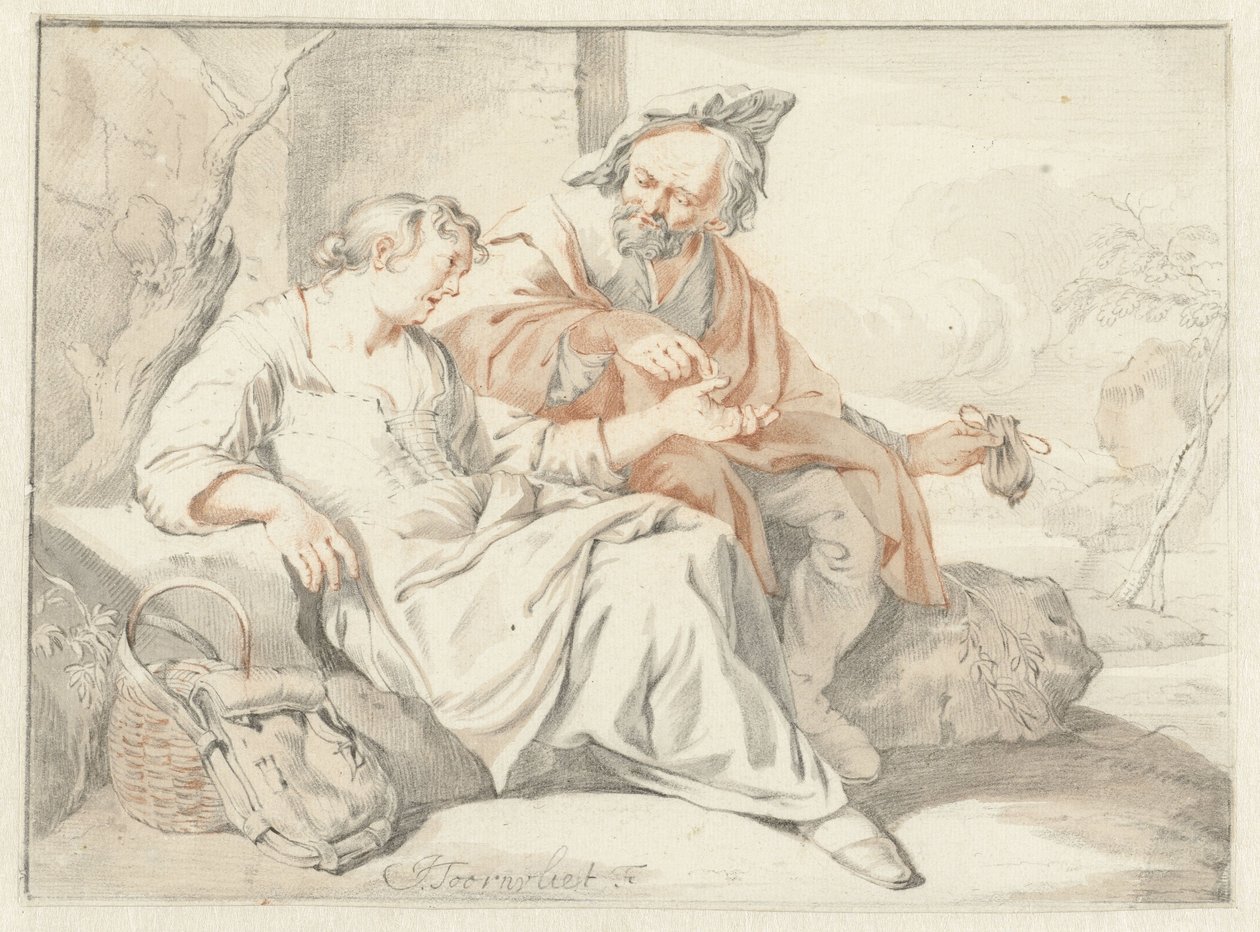 Femme assise recevant de l