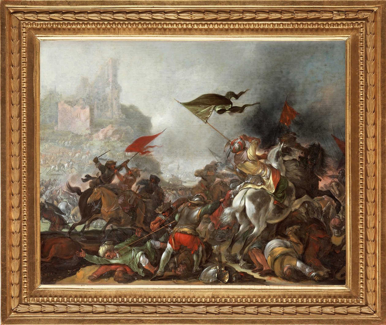 Bataille entre Turcs et Chrétiens lors de la prise de Constantinople par l