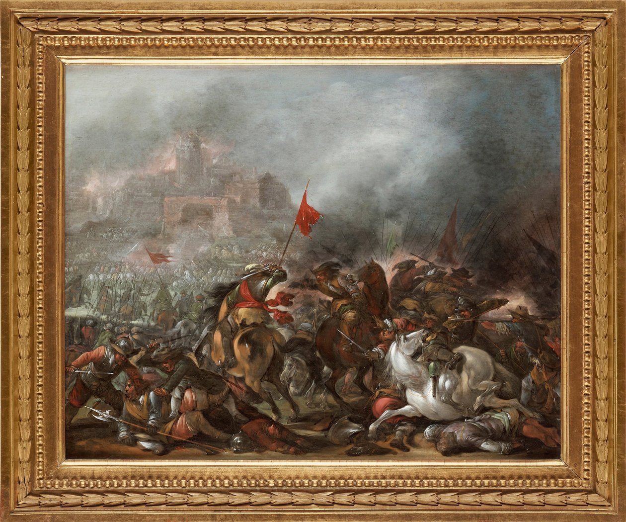 Bataille entre Turcs et Chrétiens lors de la prise de Constantinople par l