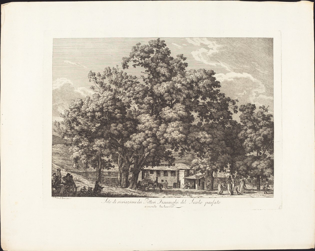 Sito di ricreazione dei Pittori Fiamminghi del Secolo passato a Monte Testaccio - Jacob Wilhelm Mechau