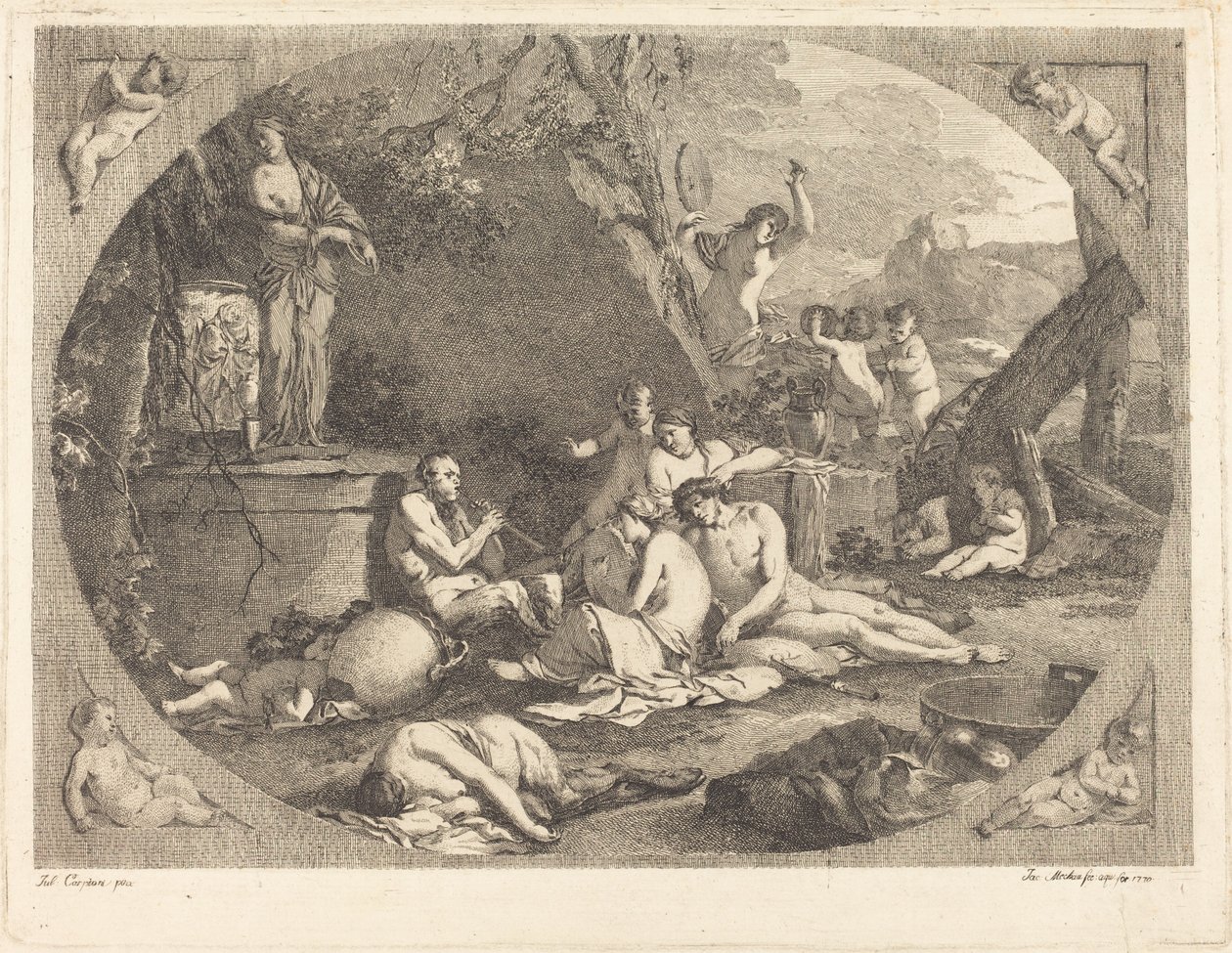 Bacchanale - Jacob Wilhelm Mechau after Giulio Carpioni