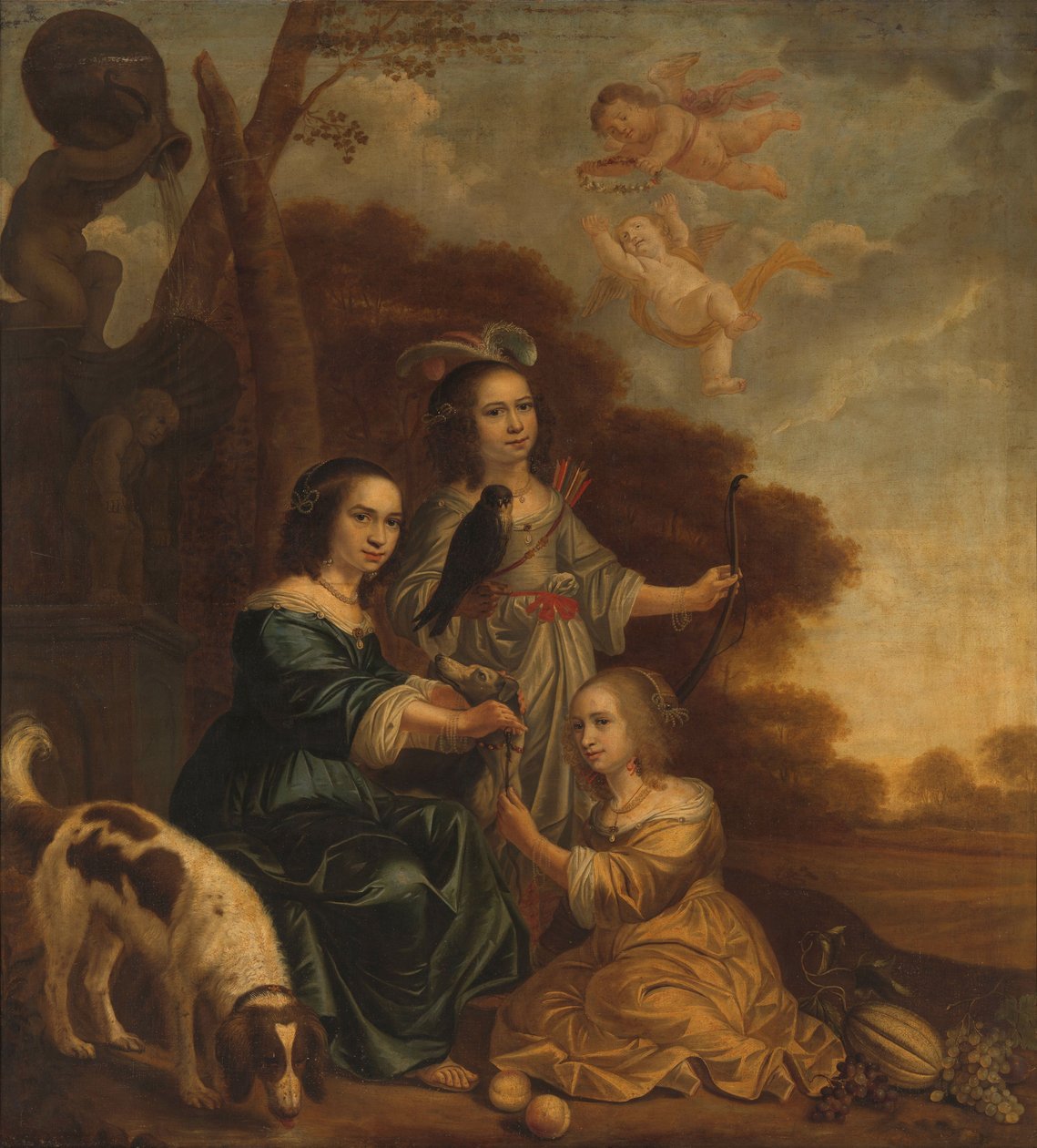Portrait de Geertruyt, Margriet et Anna Delff - Jacob Willemsz Delff