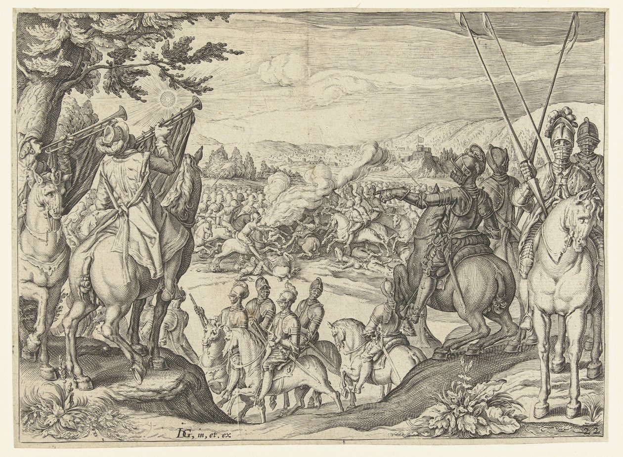 Combat de cavaliers (De ruiterschool) - Jacob de Gheyn (II) (workshop of)