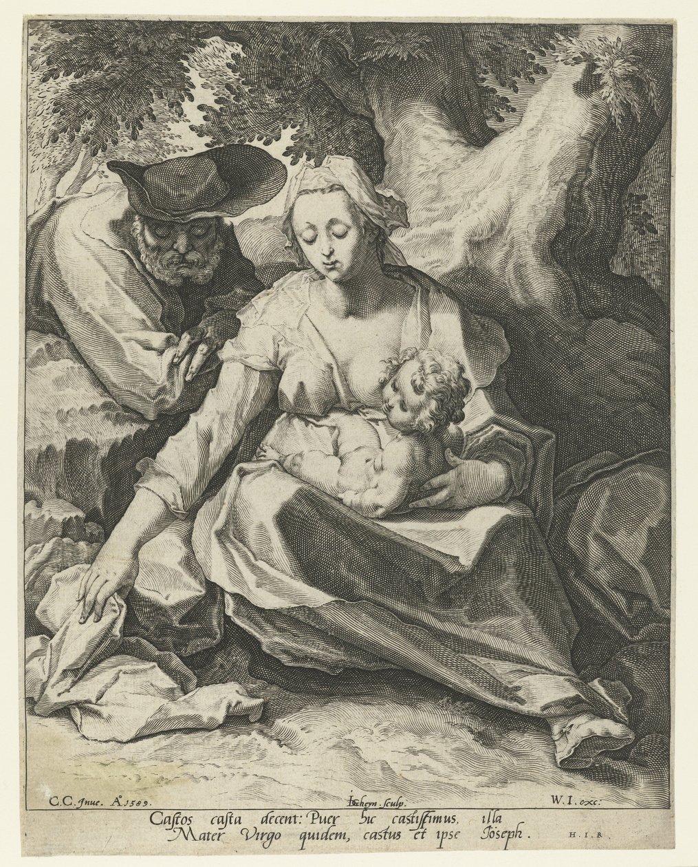 Repos pendant la fuite en Égypte - Jacob de Gheyn (II)