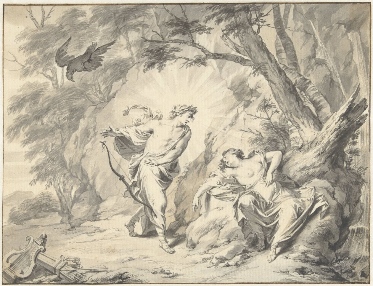 Apollon transperce Coronis d