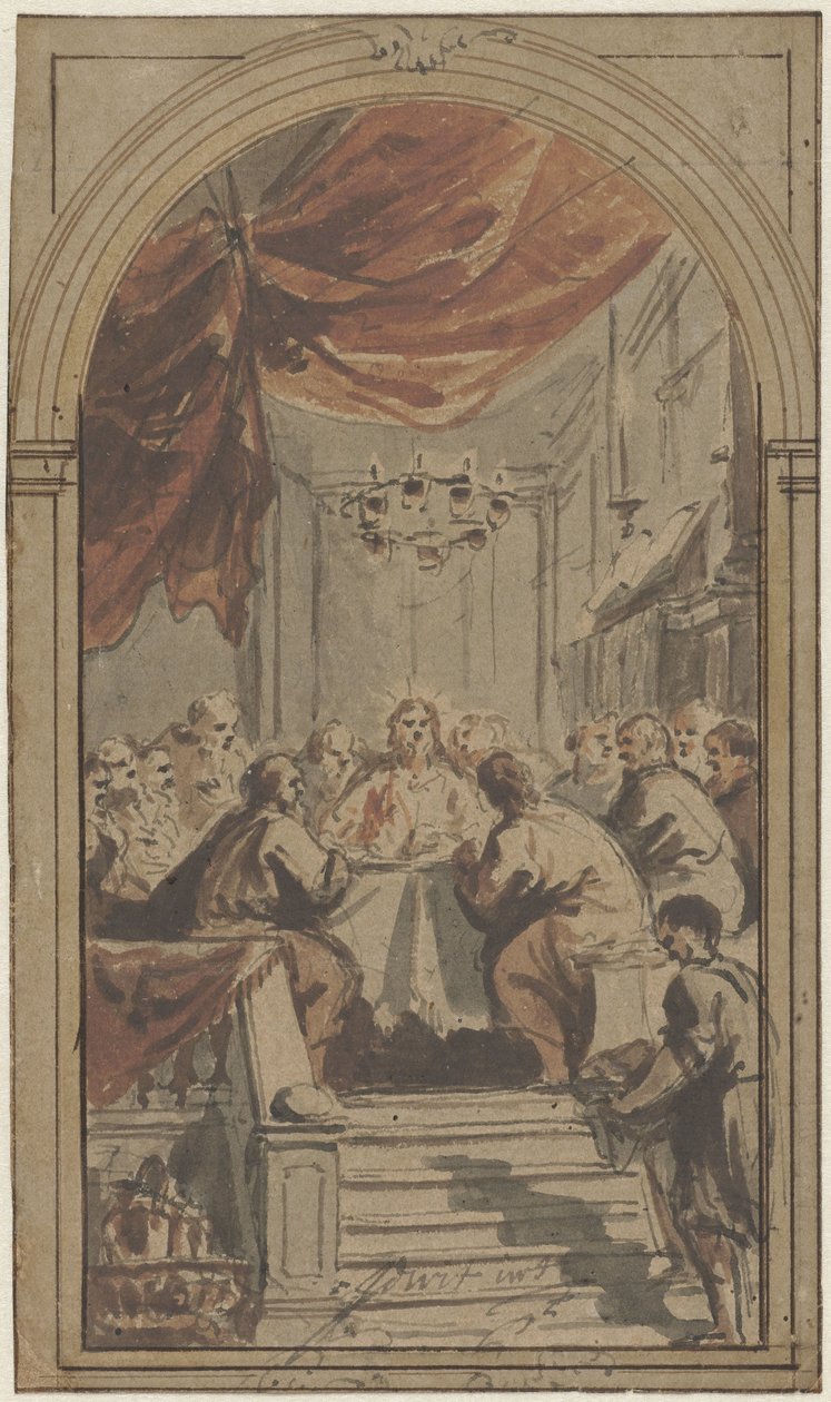 La Cène, représentée dans la chambre haute - Jacob de Wit