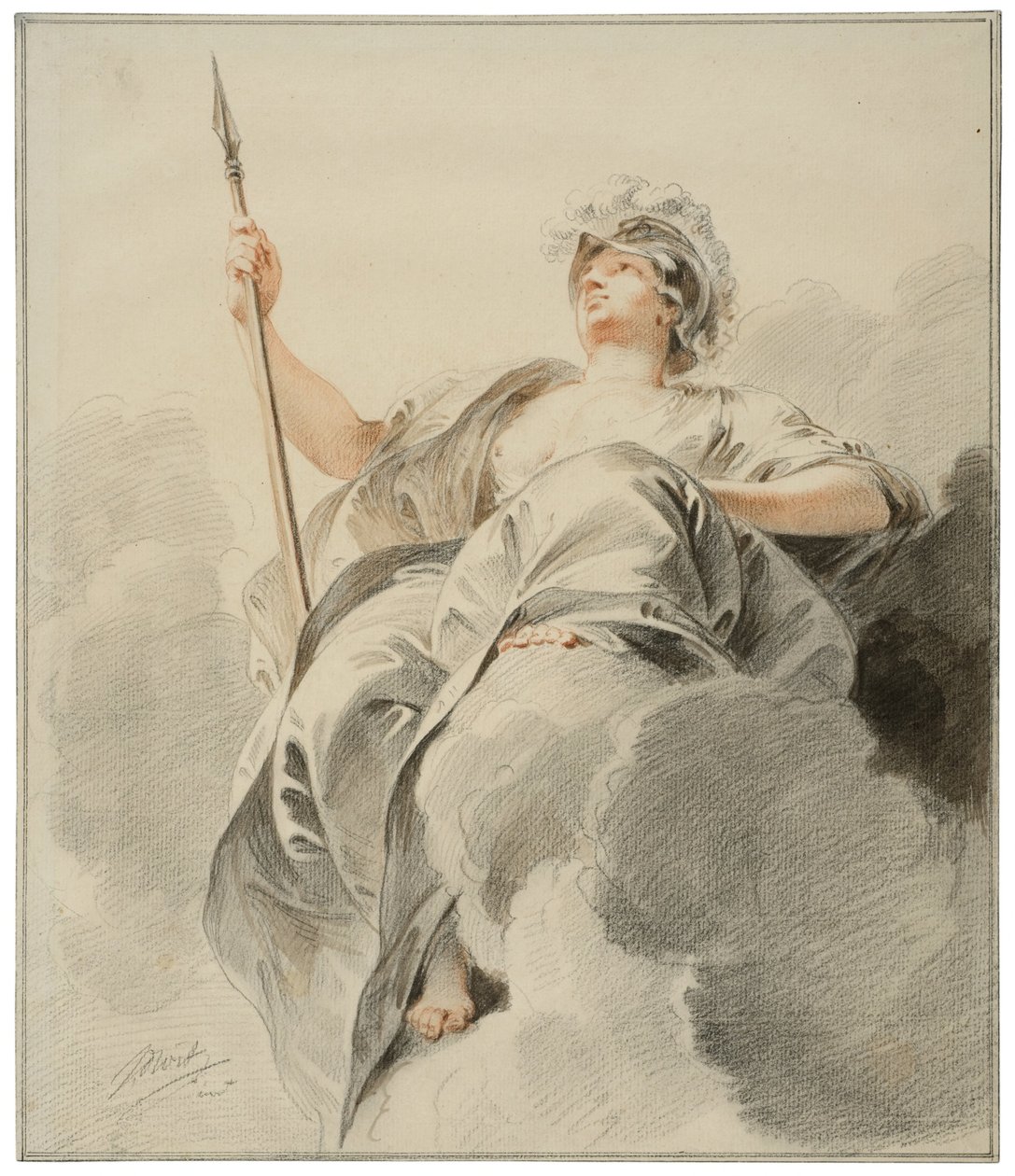 Minerve assise sur un nuage - Jacob de Wit