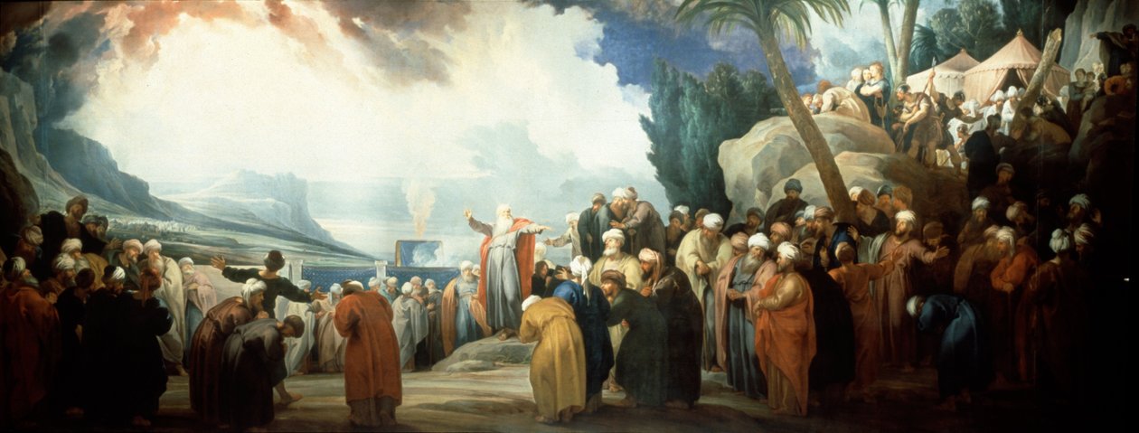 Moïse élit le Conseil des soixante-dix anciens - Jacob de Wit