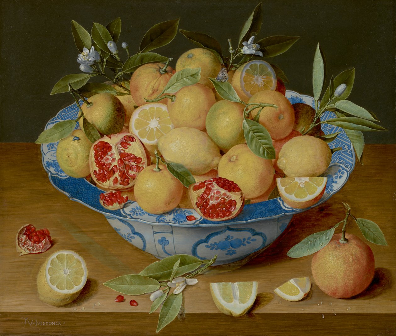 Nature morte avec citrons, oranges et grenade, c.1620-40 - Jacob van Hulsdonck