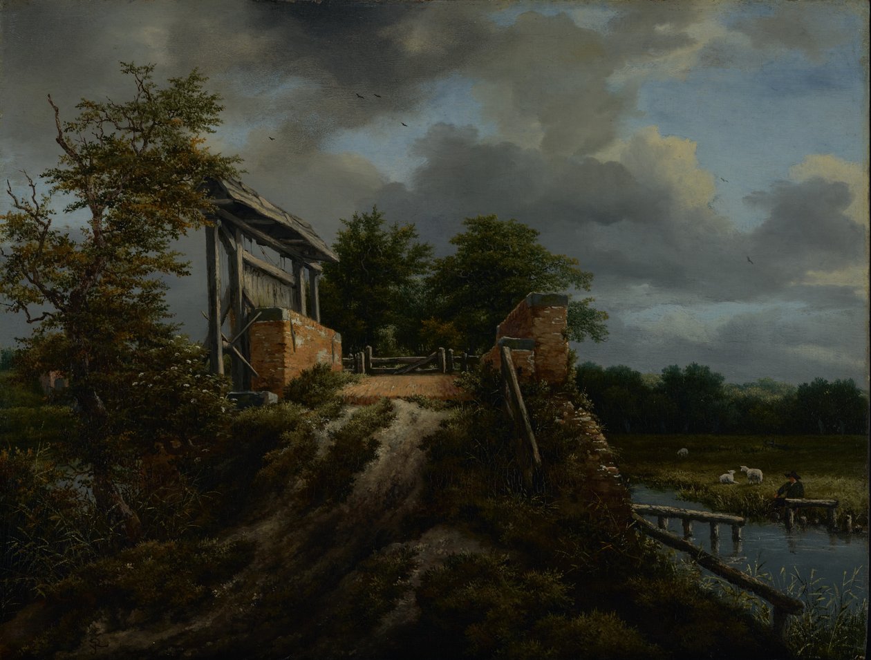 Pont avec une écluse - Jacob van Ruisdael