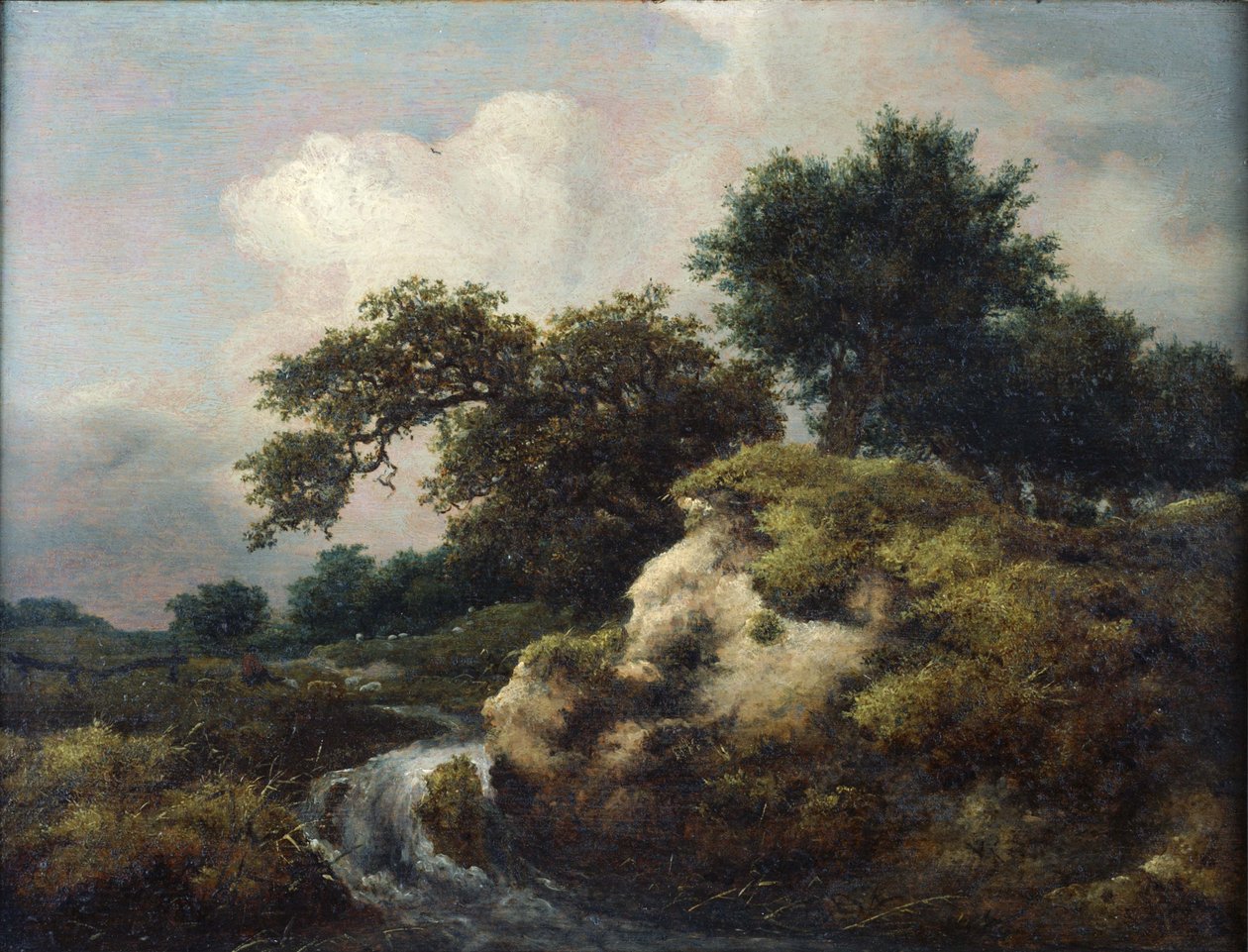 Paysage avec dune et petite cascade - Jacob van Ruisdael