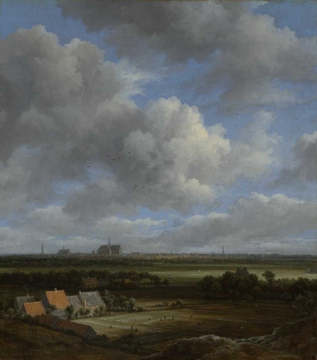 Vue de Haarlem depuis le Nord-Ouest avec les Champs de Blanchiment au Premier Plan, c.1650-82 - Jacob van Ruisdael