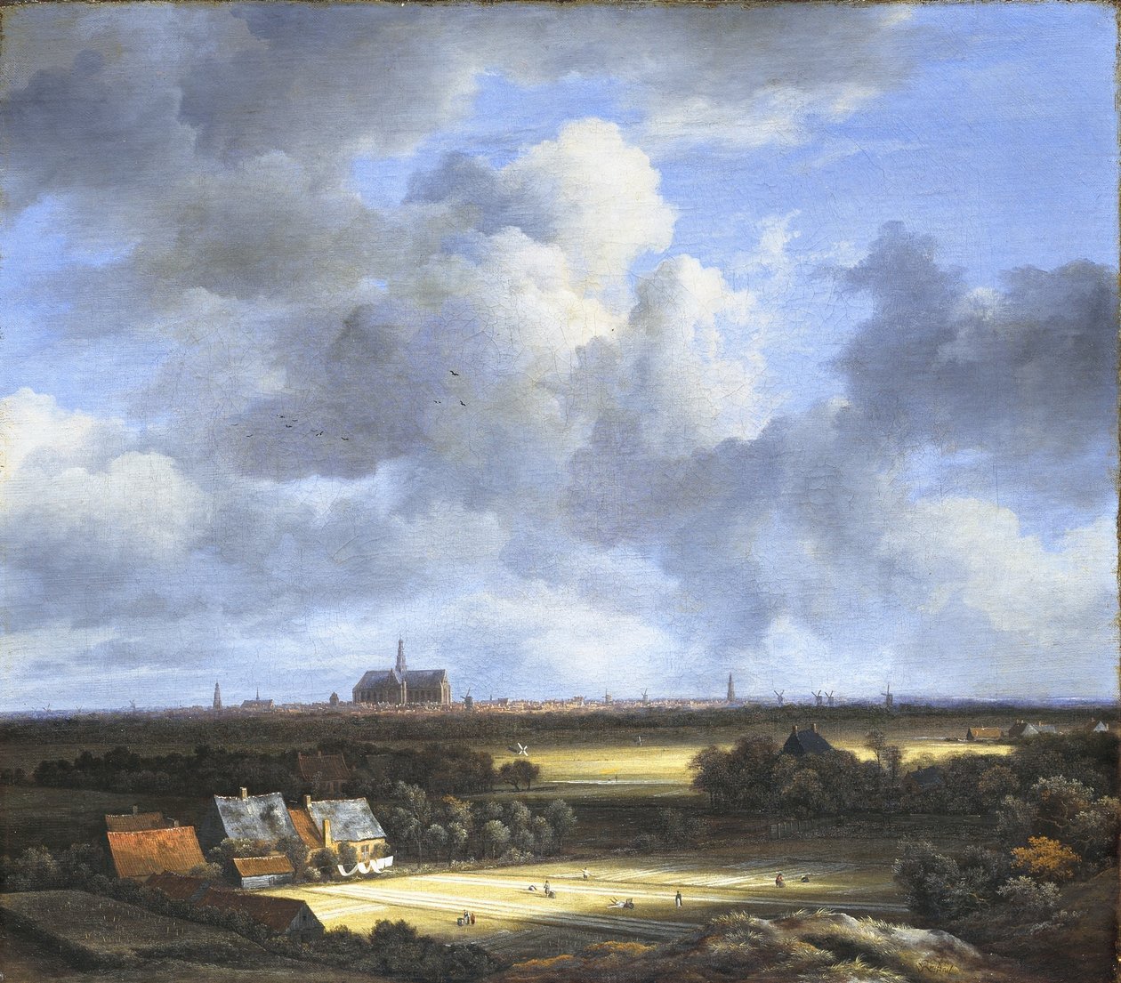 Vue des champs de blanchiment et de Haarlem - Jacob van Ruisdael