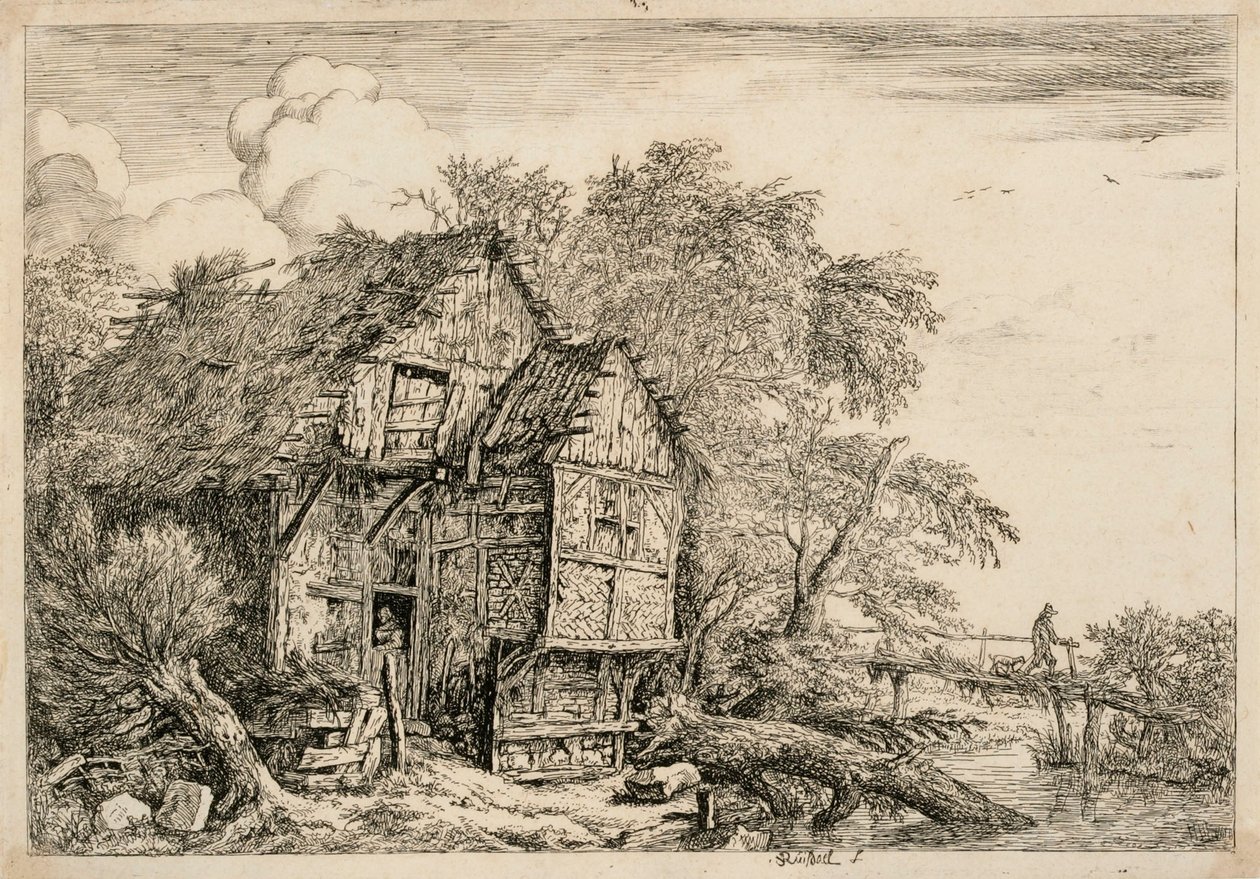 Pont en bois - Jacob van Ruisdael